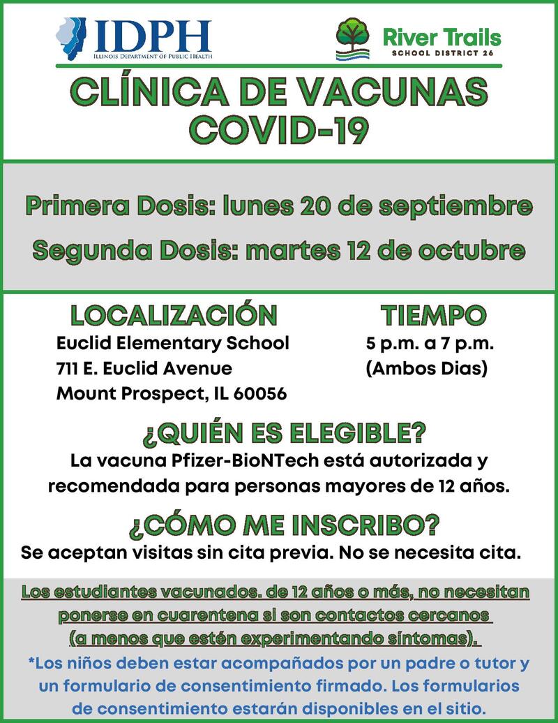 Vaccine Clinic Flyer in Spanish