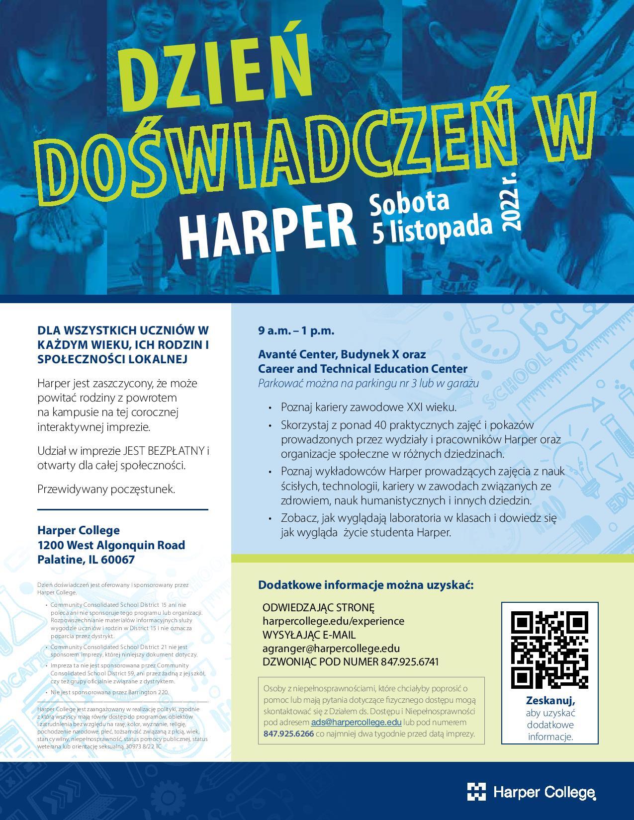 Harper College Experience Day on November 5