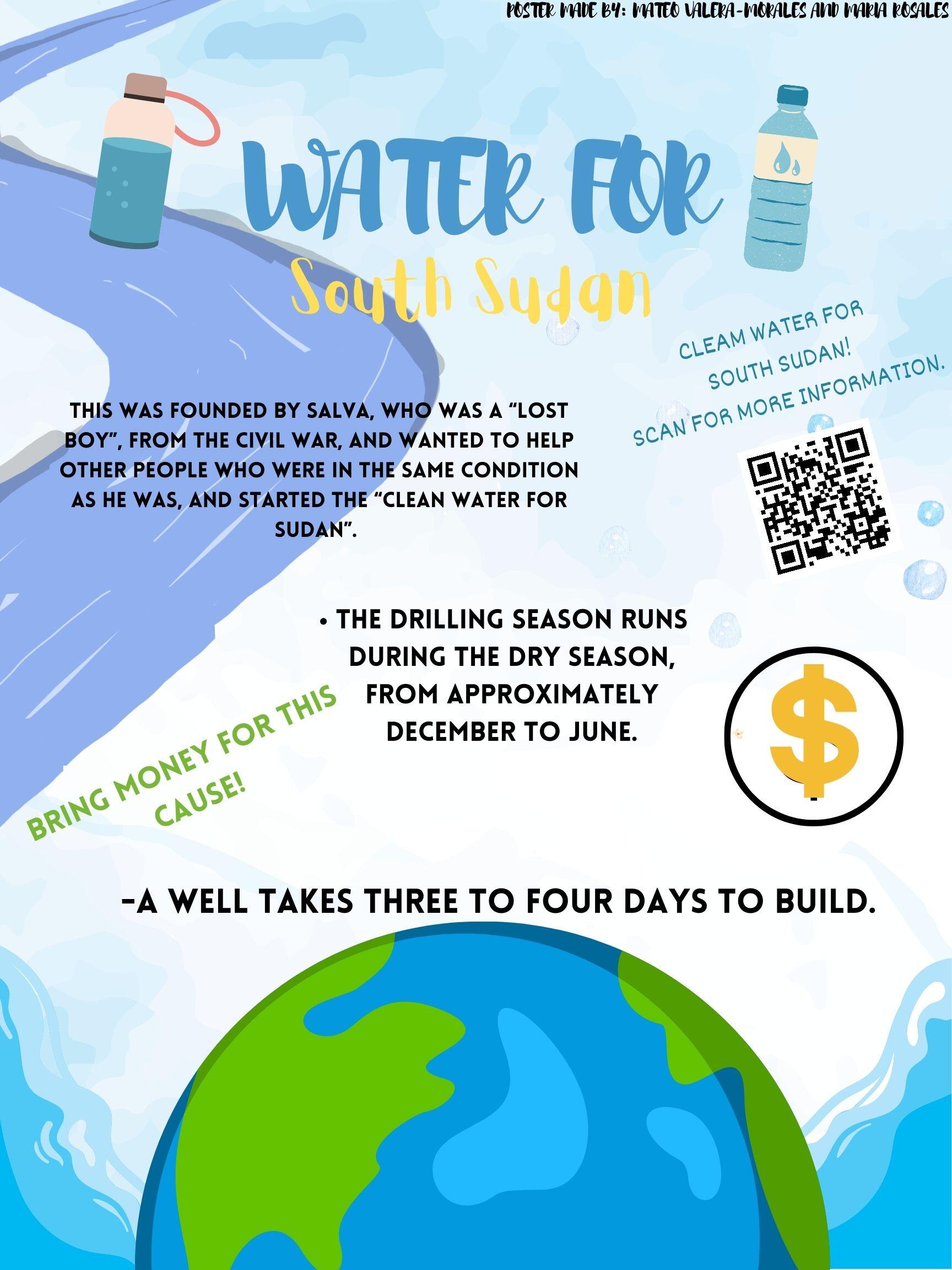 Winning poster in the "Water for South Sudan" poster contest